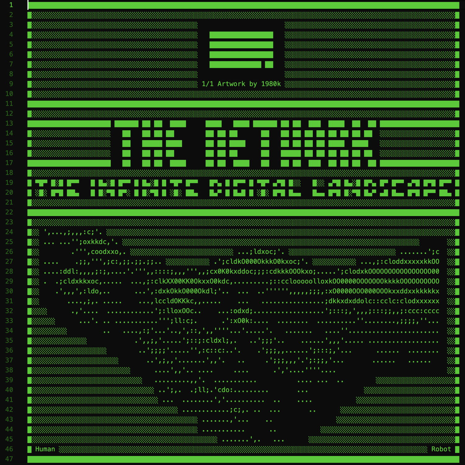 The Network contract ASCII artwork
